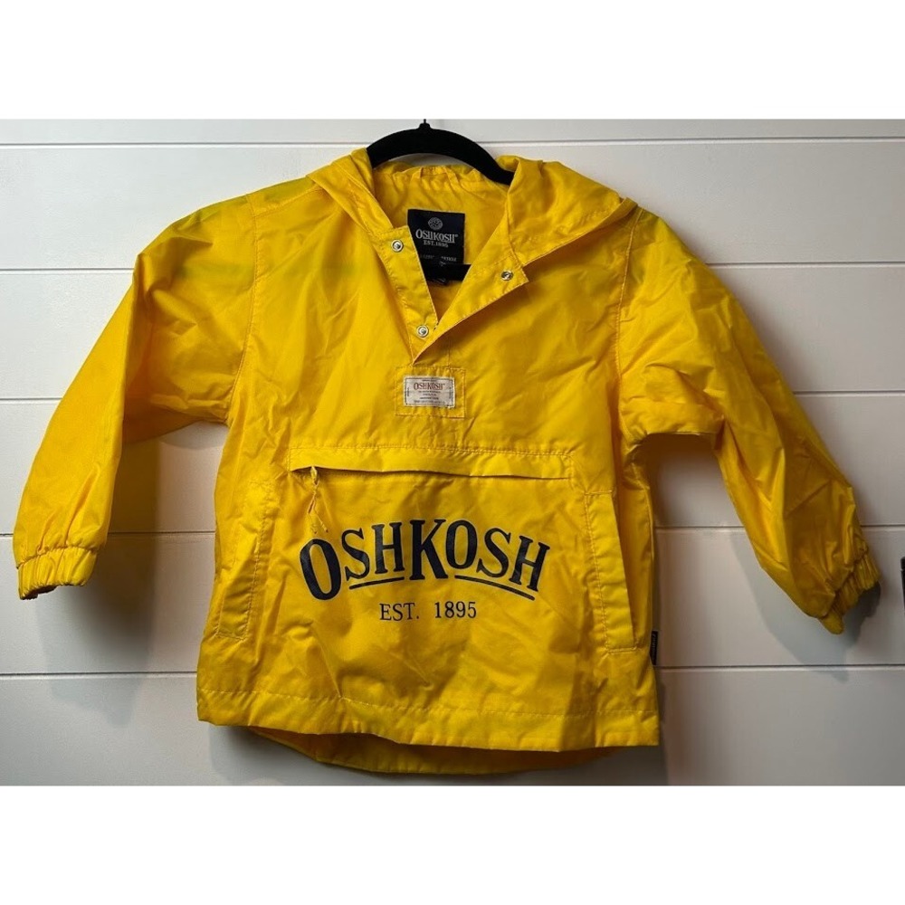 OshKosh Yellow Packable Jacket Sz 4/5 Rain Coat